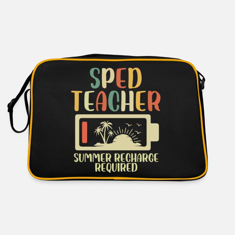 sped teacher summer recharge required Design Retro Bag