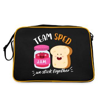 jam lover bred Design for a jam lover - Retro Bag - black/gold - Back
