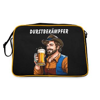 MAN BEER THIRST QUENCHER - Retro Bag - black/gold - Back