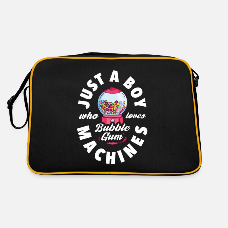 just a boy who loves bubble machines Design Retro Tasche