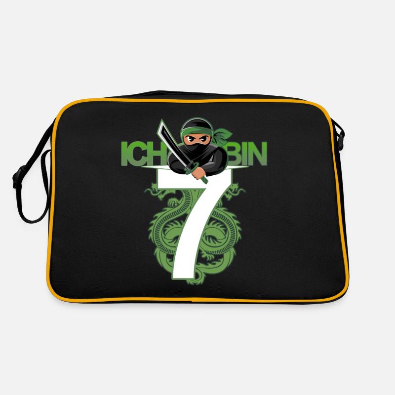 7. Geburtstag Ninja Kostüm 7 Jahre alt Junge Retro Tasche