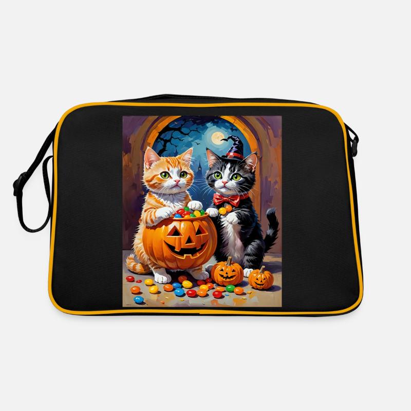 Halloween Kitten Candy Night Halloween Retro Bag