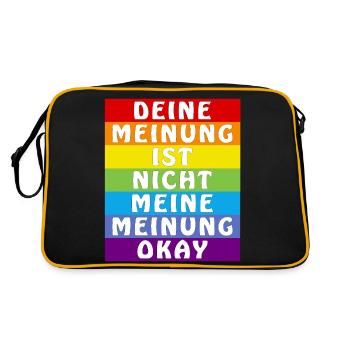TON OPINION N’EST PAS LA MIENNE, D’ACCORD - Sac Retro - noir/or - Dos