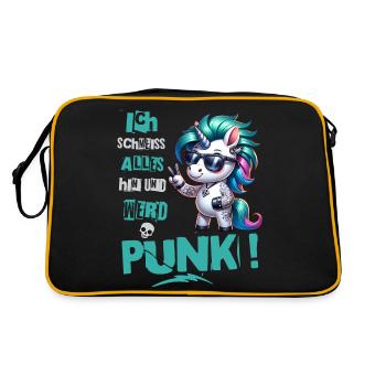 Je m’en fiche - Schmeiss alles hin werd Punk Punkrock - Sac Retro - noir/or - Dos