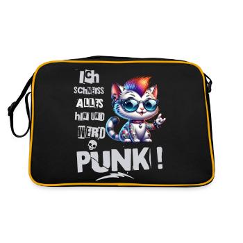 Je m’en fiche - Schmeiss alles hin werd Punk Punkrock - Sac Retro - noir/or - Dos