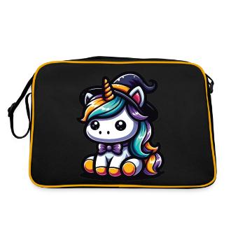 Halloween Unicorn Halloween Pumpkin - Retro Bag - black/gold - Back
