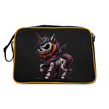 Halloween Unicorn Halloween Pumpkin - Retro Bag - black/gold - Back