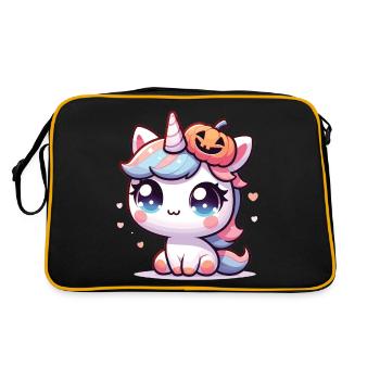 Halloween Unicorn Halloween Pumpkin - Retro Bag - black/gold - Back