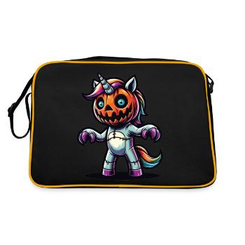 Halloween Unicorn Halloween Pumpkin - Retro Bag - black/gold - Back