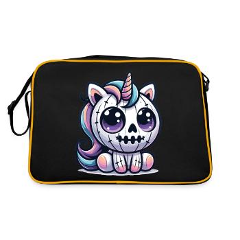 Halloween Unicorn Halloween Pumpkin - Retro Bag - black/gold - Back