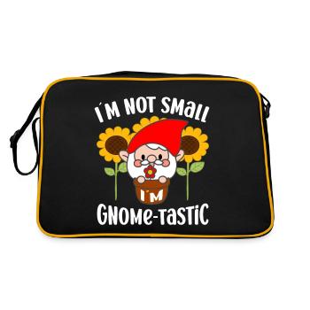 Je ne suis pas un petit gnome de jardinage drôle et tastique - Sac Retro - noir/or - Dos