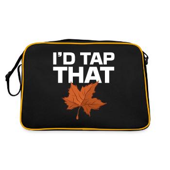 Id tap that Design for a enthusiast of maple tree - Retro Tasche - Schwarz/Gold - Hinten