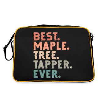 best maple tree tapper ever Design - Retro Tasche - Schwarz/Gold - Hinten