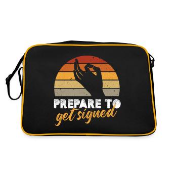 Préparation à la signature Conception pour un interprète en ASL - Sac Retro - noir/or - Dos