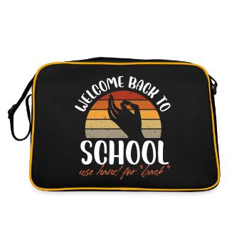 welcome back to school hand for back Design - Retro Bag - black/gold - Back