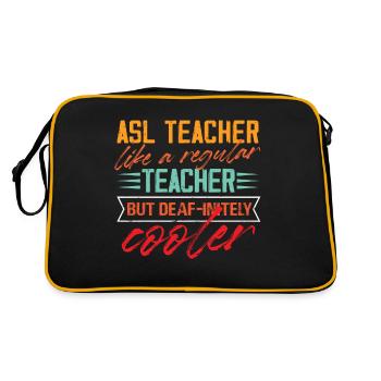 ASL Teacher comme un refroidisseur d’enseignant ordinaire - Sac Retro - noir/or - Dos