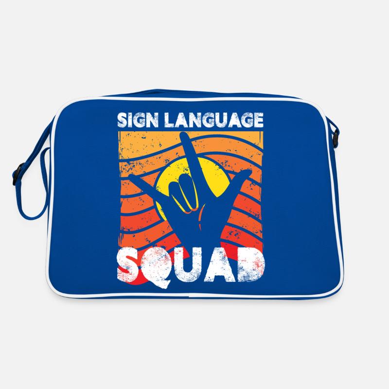 sign language squad Design for a sign language Retro Tasche