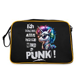 Je m’en fiche - Schmeiss alles hin werd Punk Punkrock - Sac Retro - noir/or - Dos