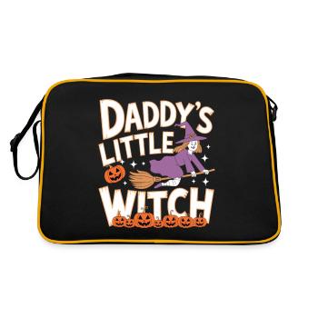 Halloween Witch Daddy's Little Witch - Retro Tasche - Schwarz/Gold - Hinten