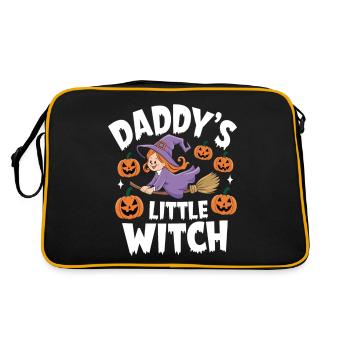 Halloween Witch Daddy's Little Witch - Retro Tasche - Schwarz/Gold - Hinten