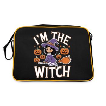 Halloween Witch I'm The Witch Halloween - Retro Tasche - Schwarz/Gold - Hinten