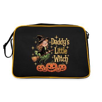 Halloween Witch Daddy's Little Witch - Retro Tasche - Schwarz/Gold - Hinten