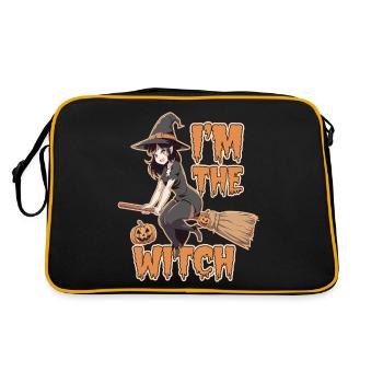 Halloween Witch I'm The Witch Halloween - Retro Tasche - Schwarz/Gold - Hinten