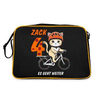 CAT BICYCLE ZACK FOUR - Retro Bag - black/gold - Back