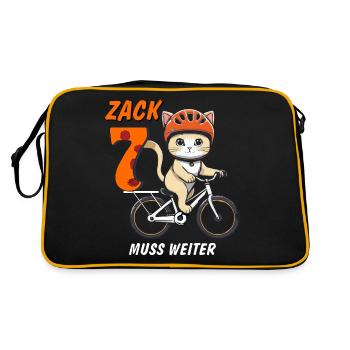 CAT BICYCLE MUST CONTINUE TO SIT ZACK SIEBEN - Retro Bag - black/gold - Back