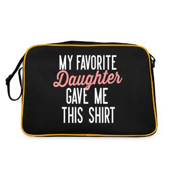 Ma fille préférée m’a offert cette chemise drôle - Sac Retro - noir/or - Dos