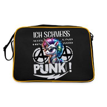 Je m’en fiche - Schmeiss alles hin werd Punk Punkrock - Sac Retro - noir/or - Dos
