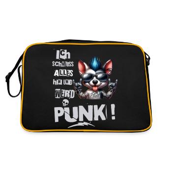 Je m’en fiche - Schmeiss alles hin werd Punk Punkrock - Sac Retro - noir/or - Dos