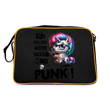Je m’en fiche - Schmeiss alles hin werd Punk Punkrock - Sac Retro - noir/or - Dos