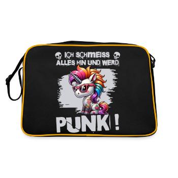 Je m’en fiche - Schmeiss alles hin werd Punk Punkrock - Sac Retro - noir/or - Dos