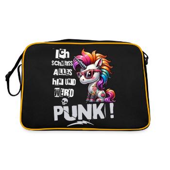 Je m’en fiche - Schmeiss alles hin werd Punk Punkrock - Sac Retro - noir/or - Dos