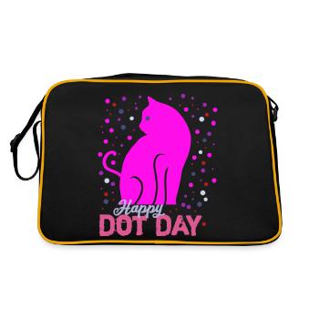 Happy Dot Day Coloré Arc-en-ciel Cat Dot Boys - Sac Retro - noir/or - Dos