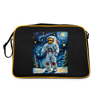 Astronaute im Winterwald Astronaute dans la forêt d’hiver - Sac Retro - noir/or - Dos