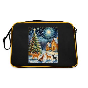 Verzauberte Winternacht Enchanted Winter Night - Retro Bag - black/gold - Back