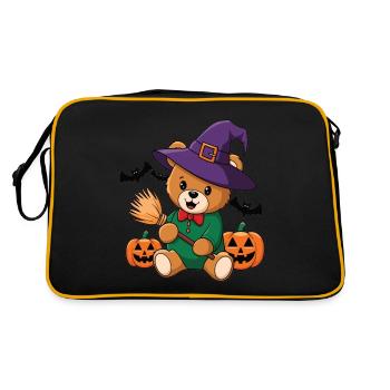 Halloween Teddy Bear Halloween Bear - Retro Bag - black/gold - Back