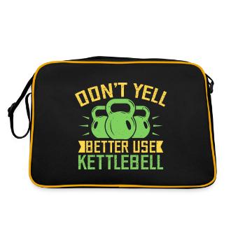 Les fanatiques de fitness ne crient pas utilisent Kettlebell - Sac Retro - noir/or - Dos