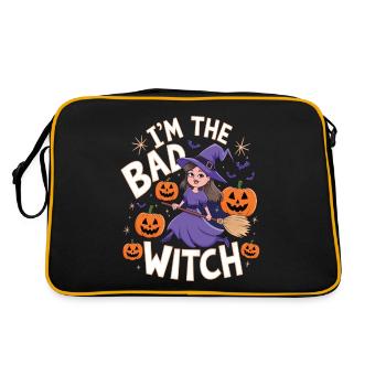 Halloween Witch I'm The Bad Witch - Retro Tasche - Schwarz/Gold - Hinten