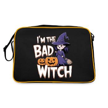 Halloween Witch I'm The Bad Witch - Retro Tasche - Schwarz/Gold - Hinten