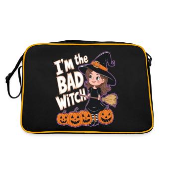 Halloween Witch I'm The Bad Witch - Retro Tasche - Schwarz/Gold - Hinten