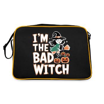 Halloween Witch I'm The Bad Witch - Retro Tasche - Schwarz/Gold - Hinten