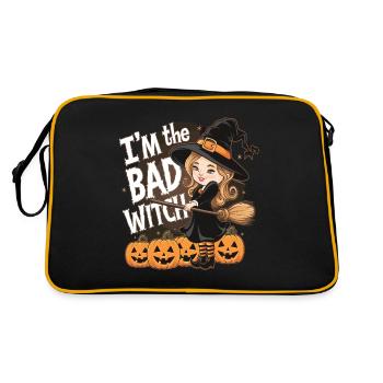 Halloween Witch I'm The Bad Witch - Retro Tasche - Schwarz/Gold - Hinten