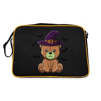 Halloween Teddy Bear Halloween Bear - Retro Bag - black/gold - Back