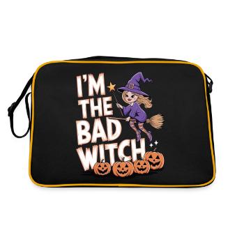 Halloween Witch I'm The Bad Witch - Retro Tasche - Schwarz/Gold - Hinten