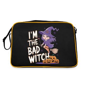 Halloween Witch I'm The Bad Witch - Retro Tasche - Schwarz/Gold - Hinten