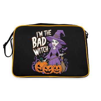 Halloween Witch I'm The Bad Witch - Retro Tasche - Schwarz/Gold - Hinten