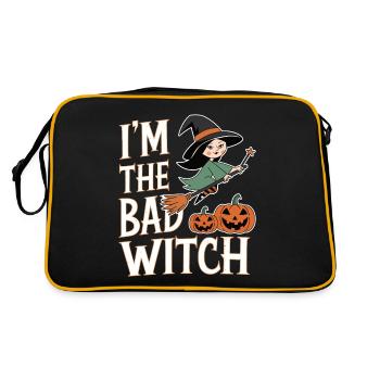 Halloween Witch I'm The Bad Witch - Retro Tasche - Schwarz/Gold - Hinten